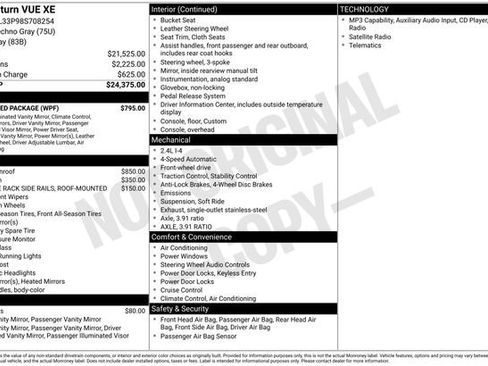 Used 2008 Saturn Vue XE w/ Preferred Package FWD image 1