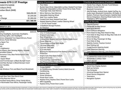 Used 2026 Genesis G70 2.5T Prestige image 4