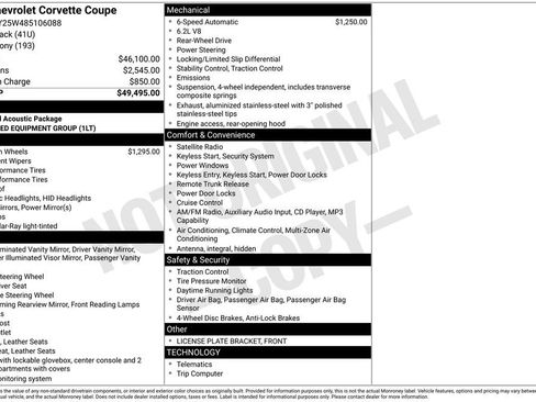 Used 2008 Chevrolet Corvette Coupe RWD image 2