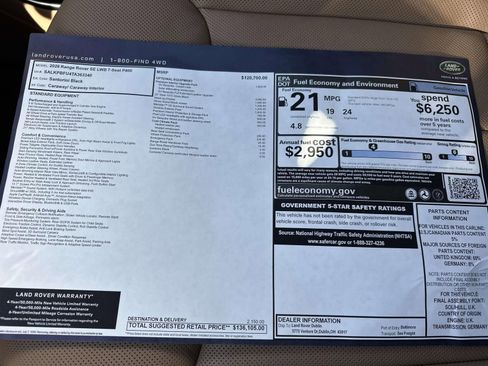 New 2026 Land Rover Range Rover Long Wheelbase SE AWD/4WD image 23
