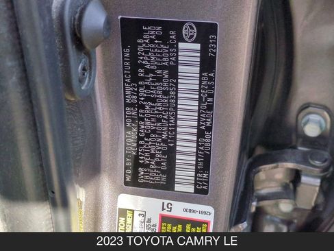 Used 2023 Toyota Camry LE FWD image 25