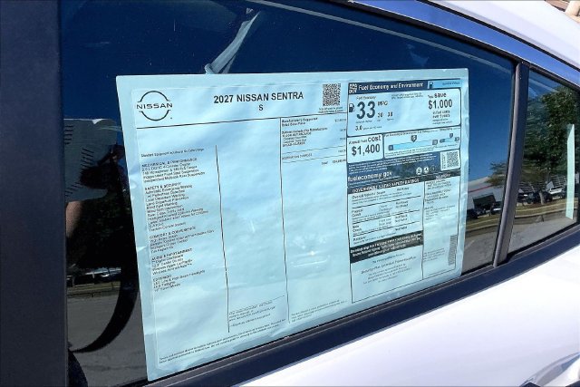 New 2027 Nissan Sentra S w/ Floor Mat Package FWD image 12