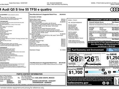 Used 2024 Audi Q5 e Premium Plus w/ Premium Plus Package image 2