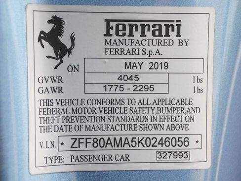 Certified 2019 Ferrari 488 Spider RWD image 57