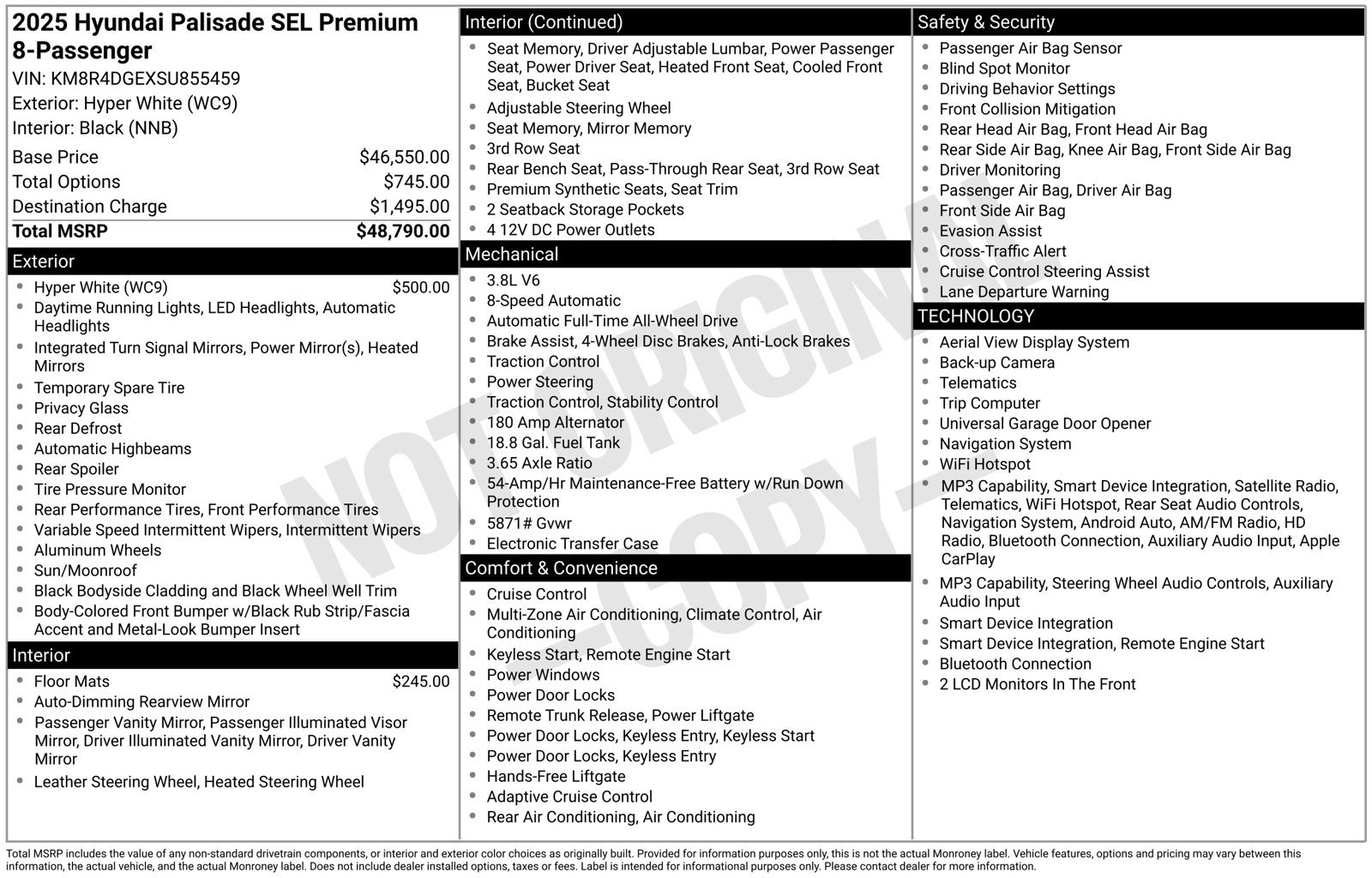 Certified 2025 Hyundai Palisade SEL AWD/4WD image 42