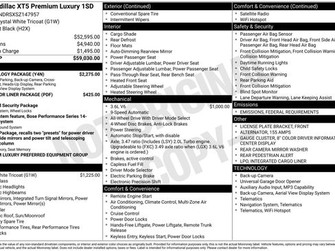 New 2025 Cadillac XT5 Premium Luxury w/ Technology Package image 34