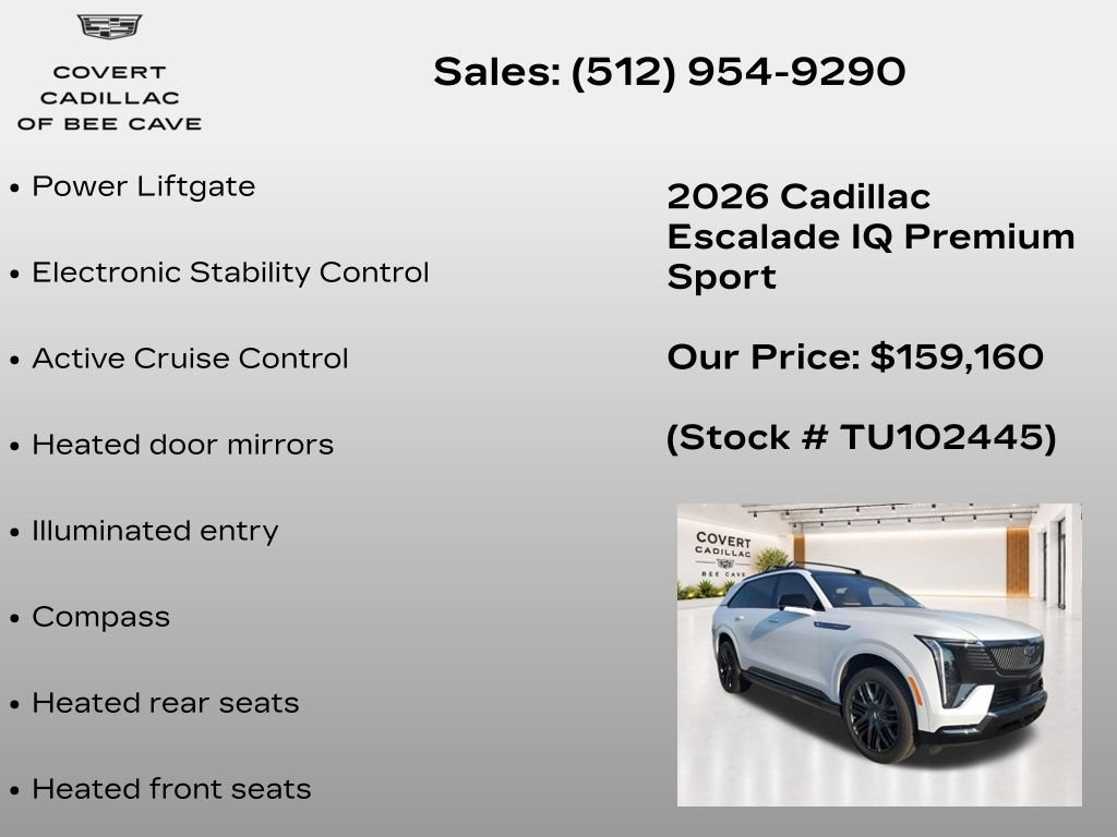 New 2026 Cadillac Escalade IQ Sport 2 w/ LPO, ONYX Package AWD/4WD image 13