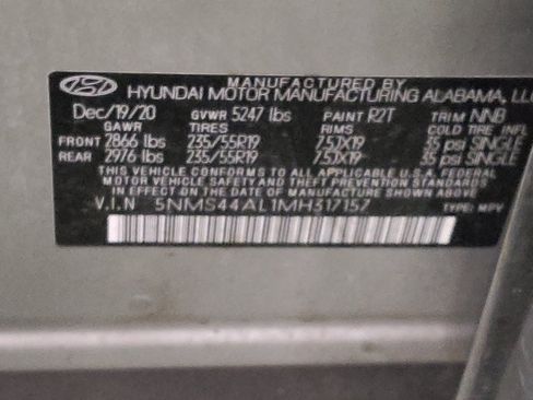 Used 2021 Hyundai Santa Fe Limited w/ Cargo Package FWD image 33