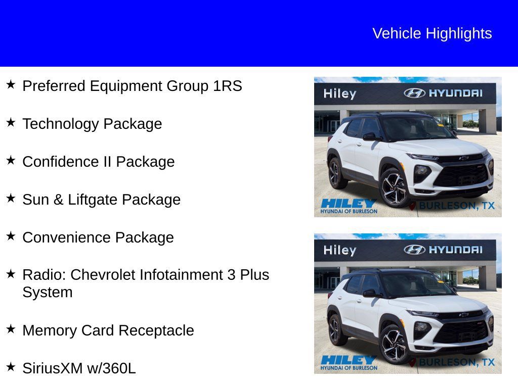 Used 2023 Chevrolet TrailBlazer RS w/ Sun and Liftgate Package FWD image 11