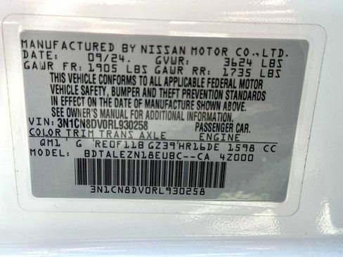 Used 2024 Nissan Versa S w/ S Plus Package FWD image 22