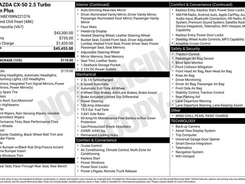 Used 2024 MAZDA CX-50 2.5 Turbo w/ Cargo Package AWD/4WD image 44