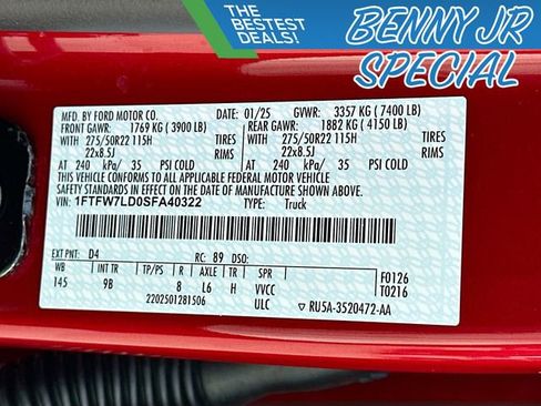 Used 2025 Ford F150 Platinum w/ Equipment Group 702A High image 33