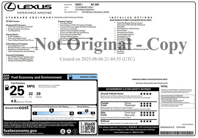 Used 2025 Lexus RX 350 Premium Plus FWD image 3