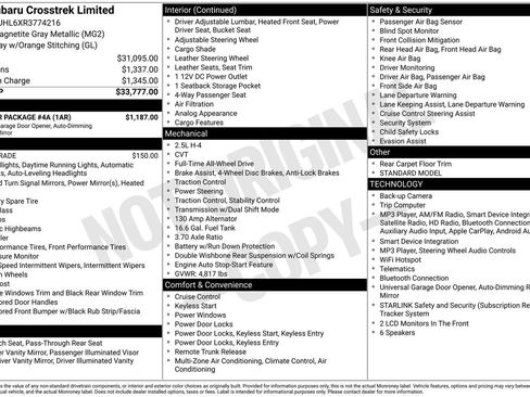 Certified 2024 Subaru Crosstrek 2.5i Limited w/ Popular Package #4A AWD/4WD image 35