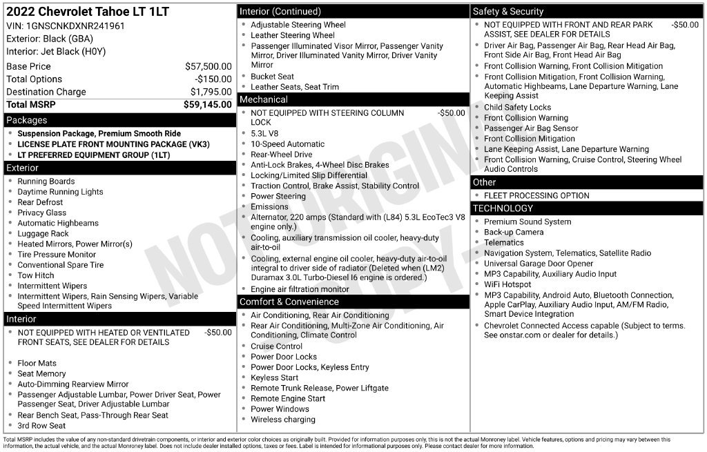 Used 2022 Chevrolet Tahoe LT RWD image 32