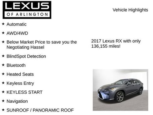 Used 2017 Lexus RX 350 AWD w/ Premium Package image 8