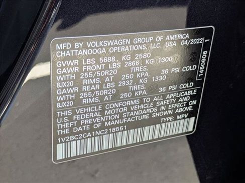 Used 2022 Volkswagen Atlas Cross Sport SEL AWD/4WD image 25