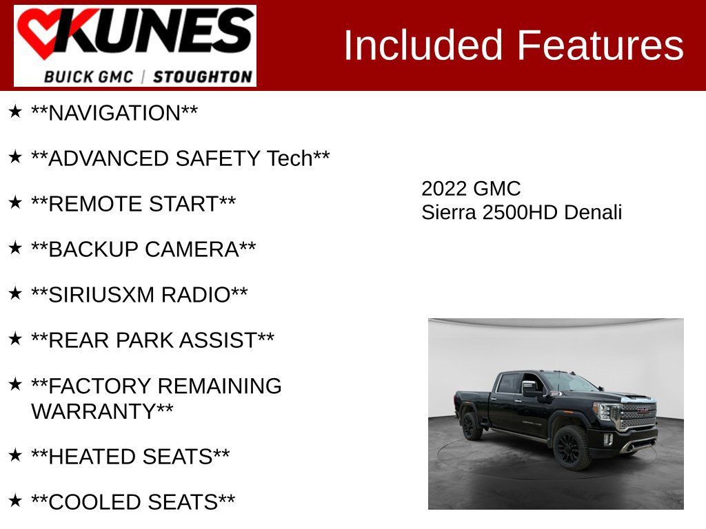 Used 2022 GMC Sierra 2500 Denali w/ Denali Black Diamond Edition AWD/4WD image 2