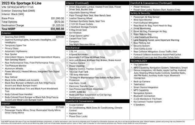 Used 2023 Kia Sportage X-Line AWD/4WD image 30