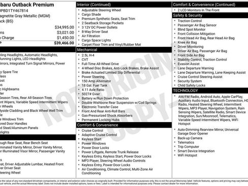 New 2026 Subaru Outback Premium image 32