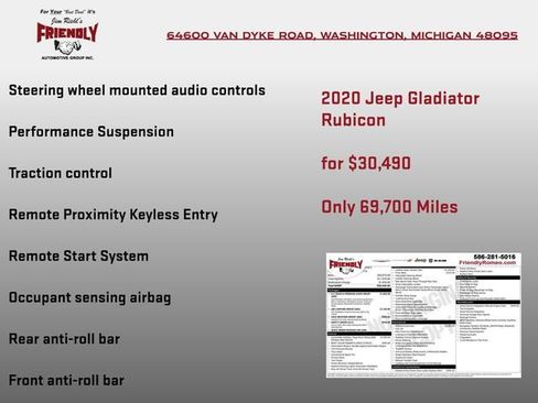Used 2020 Jeep Gladiator Rubicon AWD/4WD image 8