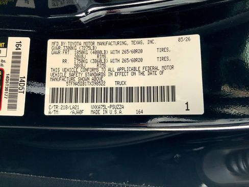 New 2026 Toyota Tundra Platinum AWD/4WD image 21