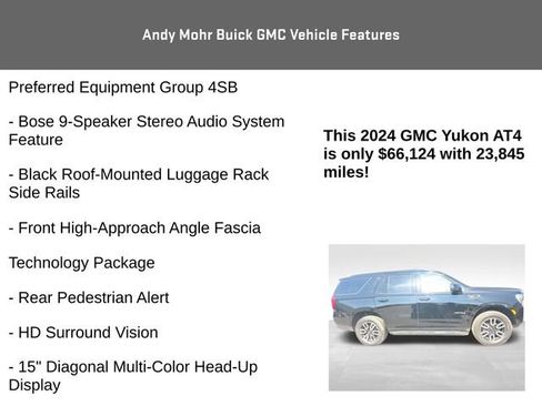Used 2024 GMC Yukon AT4 w/ Technology Package AWD/4WD image 15