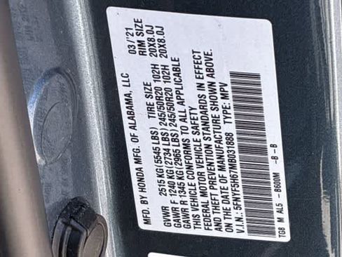 Used 2021 Honda Pilot Touring image 39