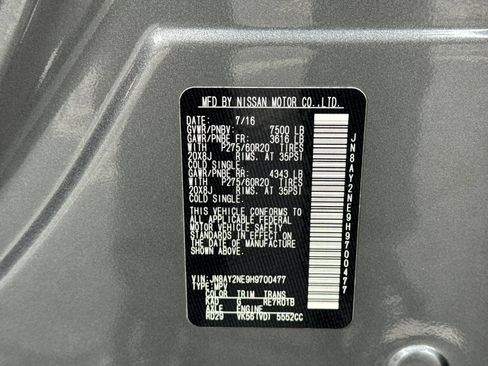 Used 2017 Nissan Armada Platinum w/ Captain Seat Package AWD/4WD image 31