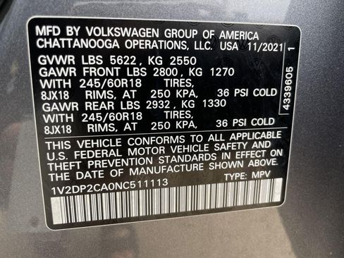 Used 2022 Volkswagen Atlas SE FWD image 11