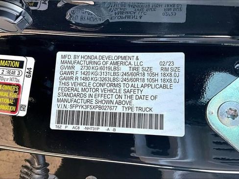 Used 2023 Honda Ridgeline RTL image 19