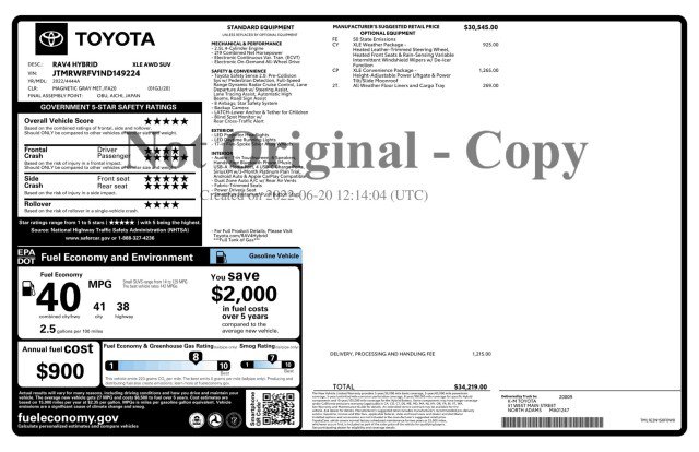 Used 2022 Toyota RAV4 XLE w/ Convenience Package AWD/4WD image 3