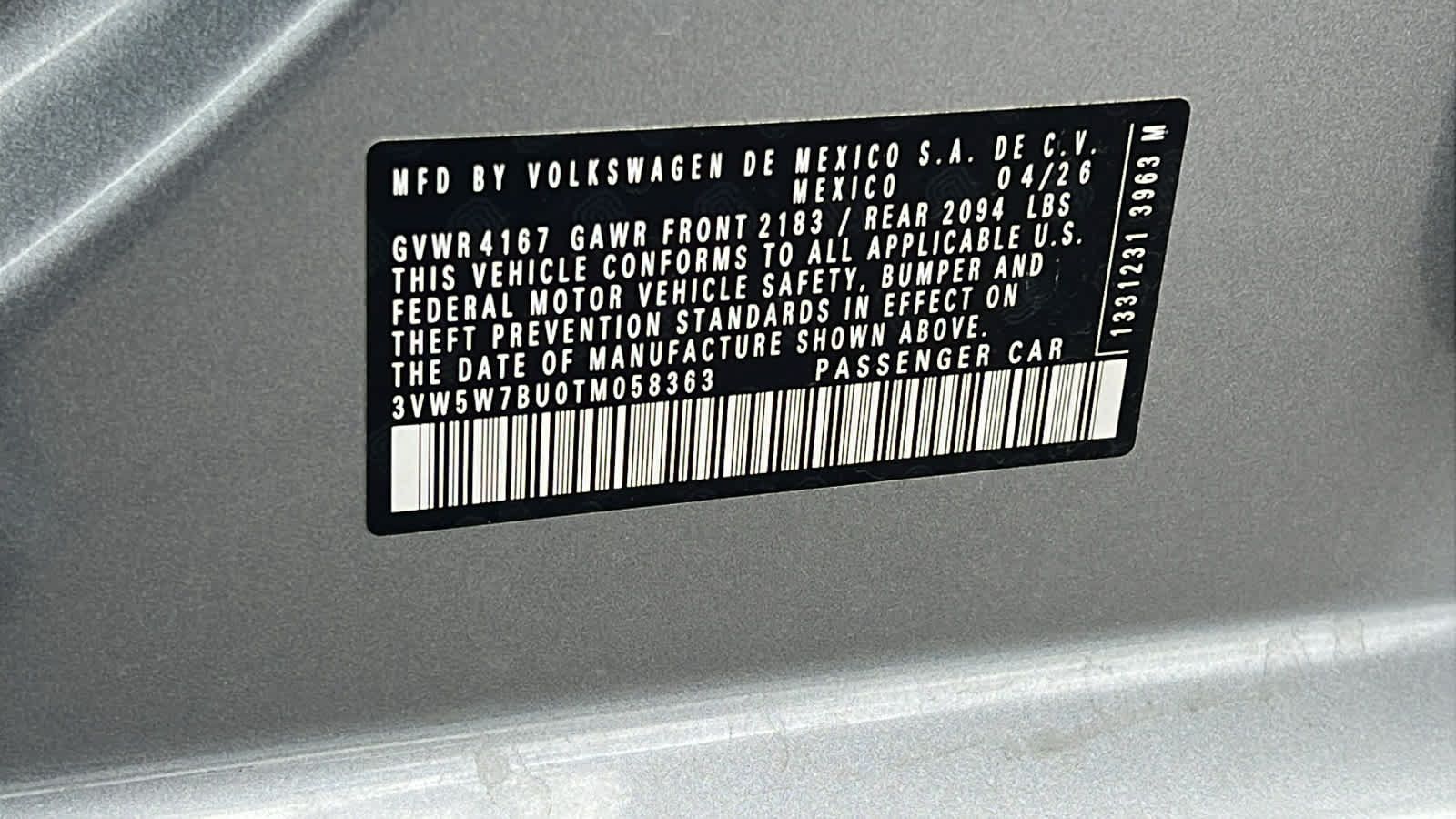 Certified 2026 Volkswagen Jetta S FWD image 30