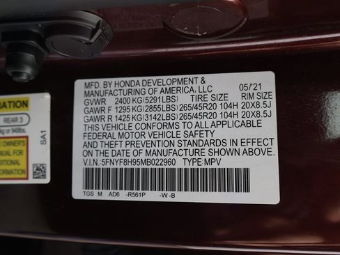 Used 2021 Honda Passport Touring image 59