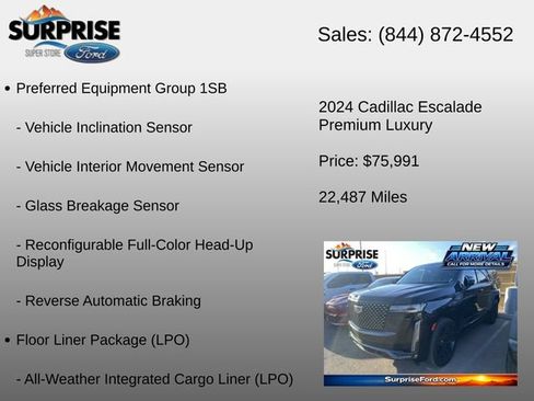 Used 2024 Cadillac Escalade Premium Luxury w/ Performance Package AWD/4WD image 15