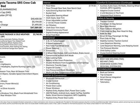 Used 2024 Toyota Tacoma SR5 AWD/4WD image 37