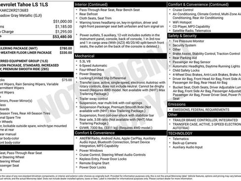 Used 2019 Chevrolet Tahoe LS w/ Max Trailering Package image 12