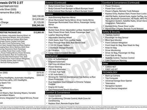 Used 2023 Genesis GV70 2.5T w/ Sport Prestige Package image 34