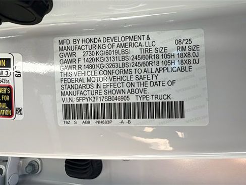 New 2025 Honda Ridgeline Sport image 33