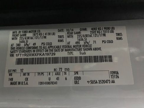 Used 2015 Ford Transit 250 148 High Roof image 15