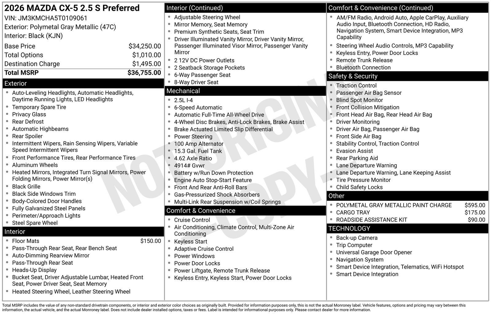 New 2026 MAZDA CX-5 Preferred AWD/4WD image 3