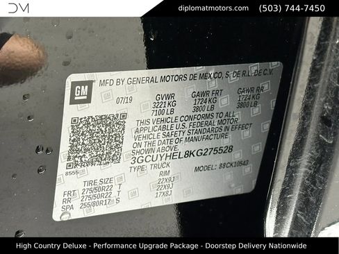 Used 2019 Chevrolet Silverado 1500 High Country image 54