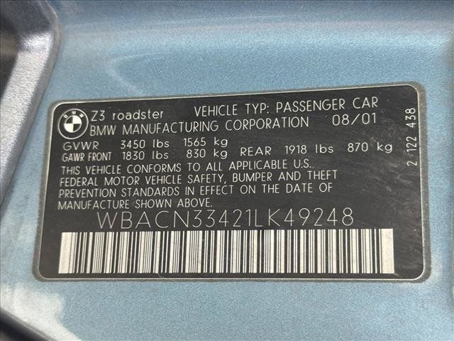 Used 2001 BMW Z3 2.5i RWD image 19