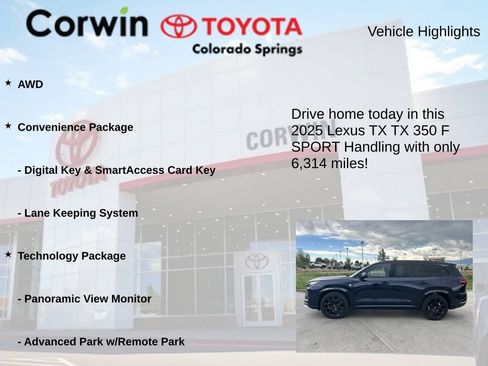 Used 2025 Lexus TX 350 AWD w/ Technology Package image 7