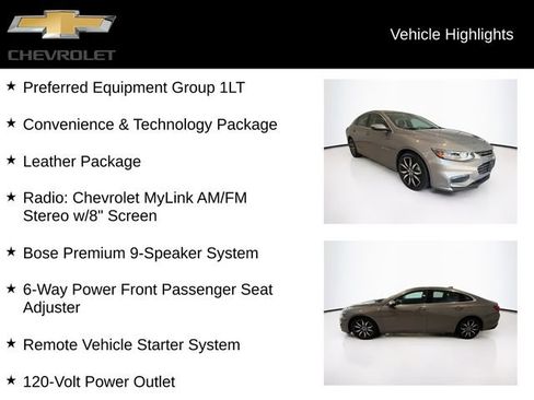 Used 2017 Chevrolet Malibu LT w/ Leather Package FWD image 5