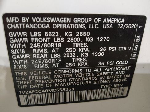 Used 2021 Volkswagen Atlas S FWD image 33