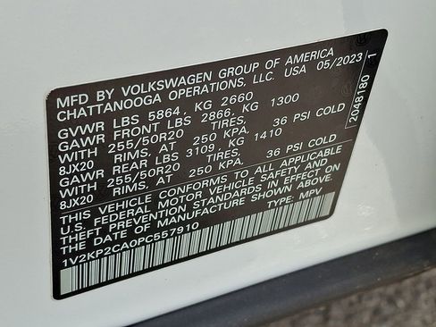 Certified 2023 Volkswagen Atlas SE w/ Panoramic Sunroof Package AWD/4WD image 28