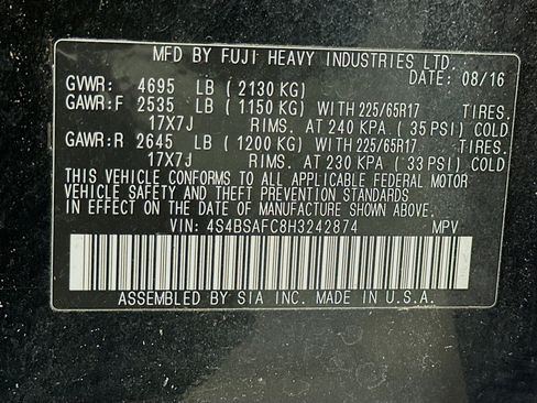 Used 2017 Subaru Outback 2.5i Premium image 12