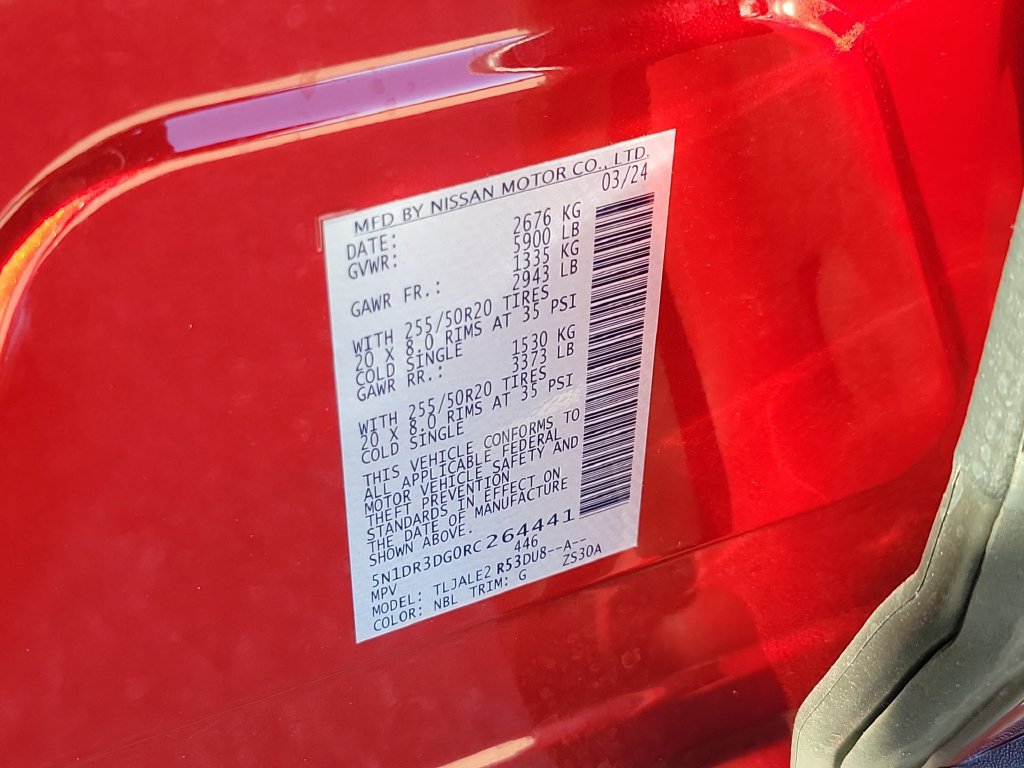 Certified 2024 Nissan Pathfinder Platinum w/ Cargo Package FWD image 34