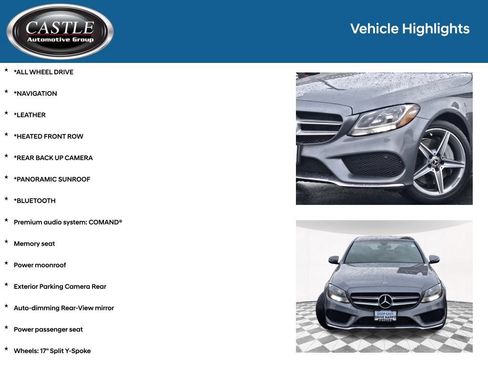 Used 2018 Mercedes-Benz C 300 4MATIC Sedan w/ AMG Line image 3
